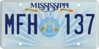 MS license plate MFH137