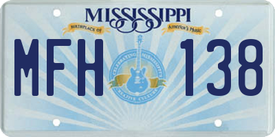 MS license plate MFH138