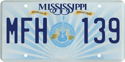 MS license plate MFH139