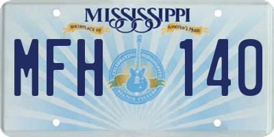 MS license plate MFH140