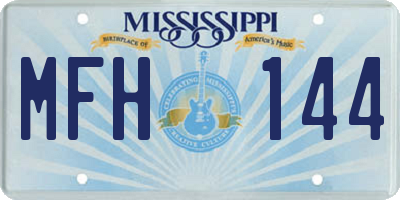 MS license plate MFH144