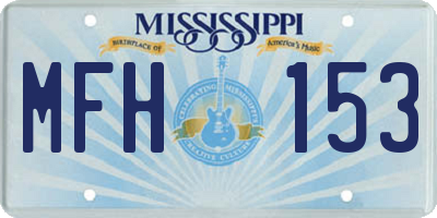 MS license plate MFH153