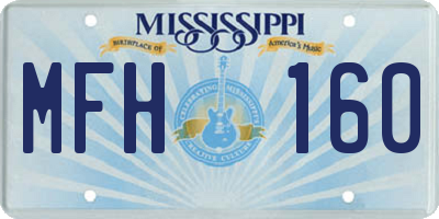 MS license plate MFH160