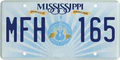 MS license plate MFH165