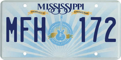 MS license plate MFH172