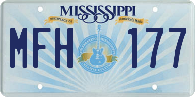 MS license plate MFH177