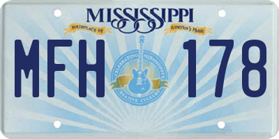 MS license plate MFH178