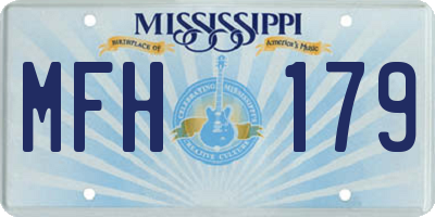 MS license plate MFH179