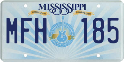 MS license plate MFH185