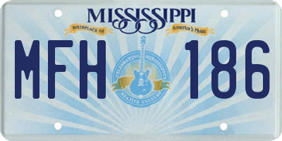 MS license plate MFH186