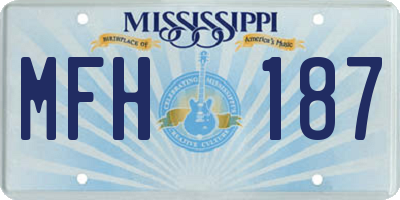 MS license plate MFH187