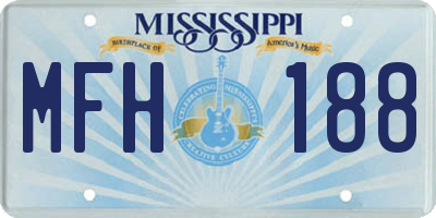 MS license plate MFH188