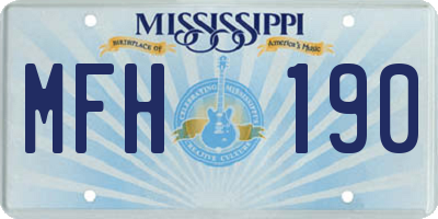 MS license plate MFH190