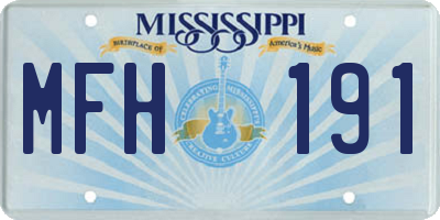 MS license plate MFH191