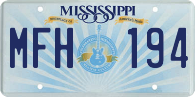 MS license plate MFH194