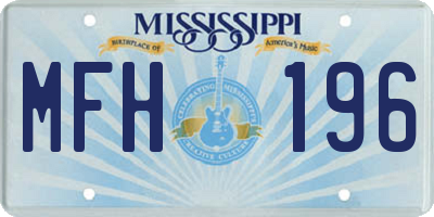 MS license plate MFH196