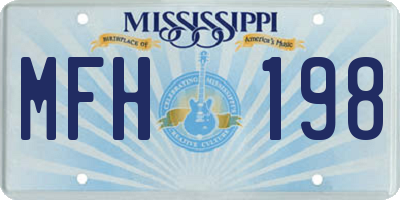 MS license plate MFH198