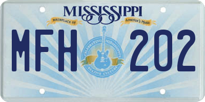 MS license plate MFH202