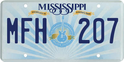 MS license plate MFH207