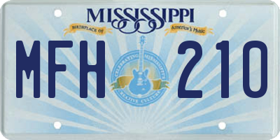MS license plate MFH210
