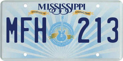 MS license plate MFH213