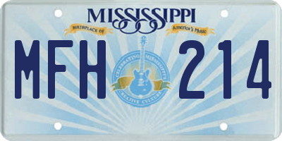 MS license plate MFH214