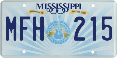 MS license plate MFH215