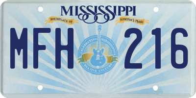 MS license plate MFH216