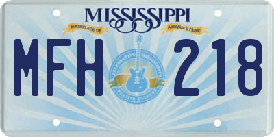 MS license plate MFH218