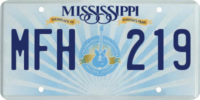 MS license plate MFH219