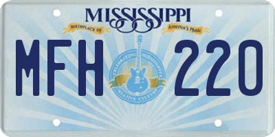 MS license plate MFH220