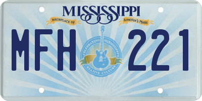 MS license plate MFH221