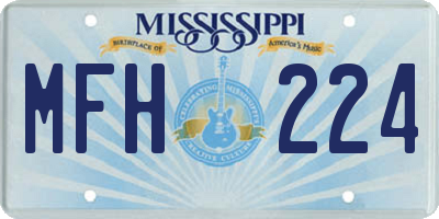 MS license plate MFH224