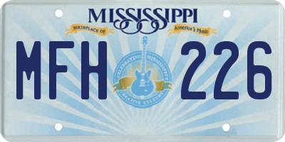MS license plate MFH226