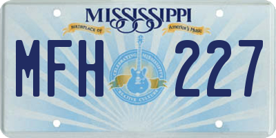 MS license plate MFH227