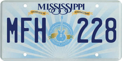 MS license plate MFH228