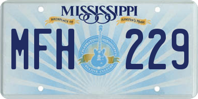 MS license plate MFH229