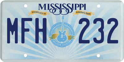 MS license plate MFH232