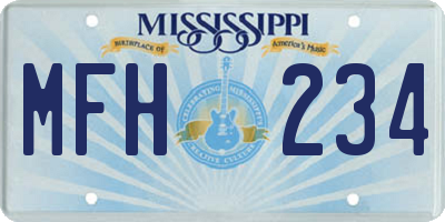 MS license plate MFH234