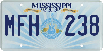 MS license plate MFH238