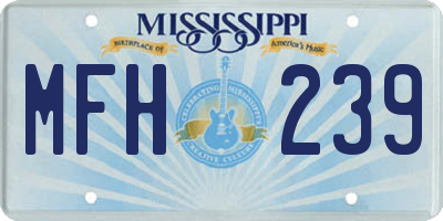 MS license plate MFH239