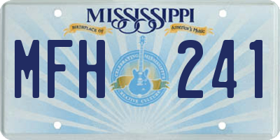 MS license plate MFH241