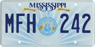 MS license plate MFH242