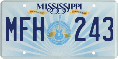 MS license plate MFH243