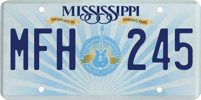 MS license plate MFH245