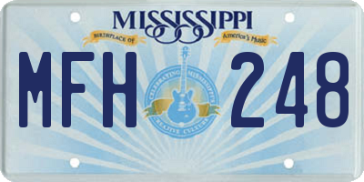 MS license plate MFH248