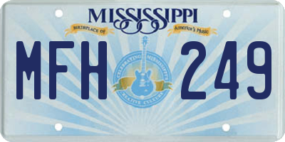 MS license plate MFH249