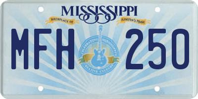 MS license plate MFH250