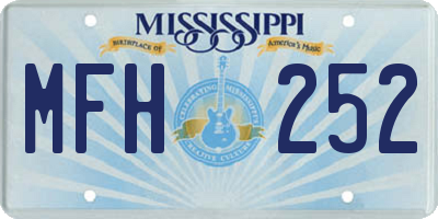 MS license plate MFH252
