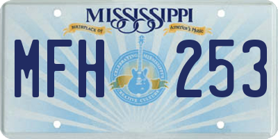MS license plate MFH253